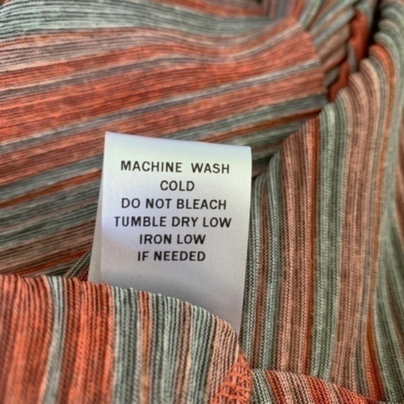 NEW Vanity Room Coral Striped Knit Tank Dress Sz M - Picture 10 of 12